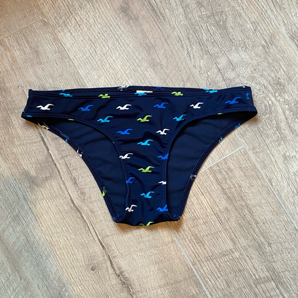 Hollister Navy and Lime Bikini Bottoms